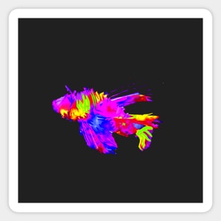 Abstract Lion Fish Sticker